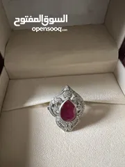  1 Ruby diamond ring for women