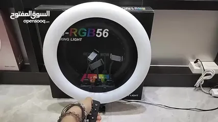  2 Ring Light ستاند مضيء مع قاعدة اصلية
