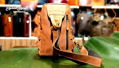  19 Handmade leather shoulder bags حقائب كتف جلدية مصنوعة يدويا