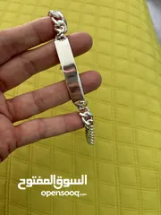  6 Sterling silver bracelet unisex اسواره فضه اصلي غير مستعملة - اطلاقا
