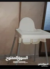  1 عربية اطفال زرقاء +كرسي اطفال ايكيا عظم