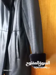  4 معطف نسائي  انيق /جلد مبطن بالفرو