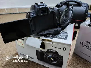  3 كاميرا كانون 250D مع عدسات احترافية