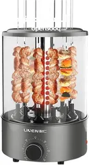  7 شواية كهربائية Liven Electric barbecue kebab Gray