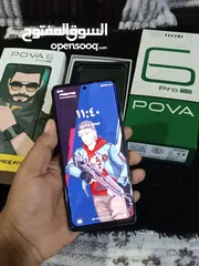  7 تكنو بوفا 6 برو 5g  جهاز نظيف ومكفول وياه ملحقاته  ذاكره 256 رام 12+12 شاشه سوبر امويلد بصمه بالشاشه