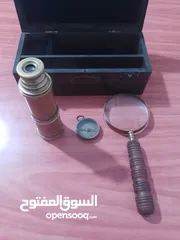  2 منظار مع بوصلة وعدسة كلها نحاس
