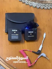  1 مايكروفون رودي وايرلس جو 2 شبه جديد للبيع Rode Wireless go 2