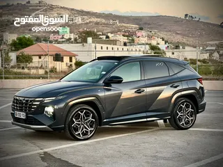  3 هونداي توسان N-Line /2022 فل الفل فتحة سقف بانوراما  2x4 ///240Hp   ( Haybrid) 1600cc
