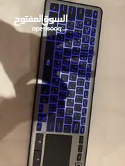  2 EQ ultra slim RGB led lights Bluetooth keyboard