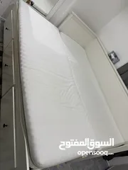  3 سرير ايكيا 80*200 مغلق-160*200 مفتوح مع 2 مرتبة و3 ادراج