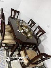  18 أثاث نظيف ( غرفة نوم ، غرفة جلوس ، غرفة ضيوف مع سفره ) شبه جديد