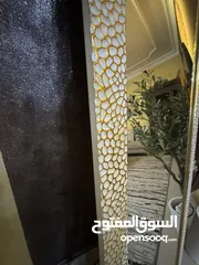  3 مرايه ستاند لغرفة الجلوس او الصالون او غرفة النوم ذهبي وأبيض جميله جدا خشب