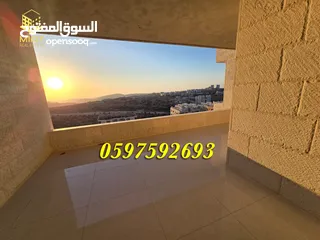 22 شقة فاخرة للبيع او التبديل 193م + بلكونة كبيرة رام الله المصايف قرب المالية بالعالي