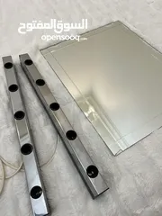  5 مرايه (منظره) جداريه ايكيا مع ستاند ليتات IKEA wall mirror+ wall lamp