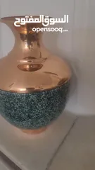  3 Turquoise copper vase-مزهرية من النحاس الفيروزي