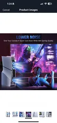  5 Cooling fan PS5 Slim KASTWAV نظام تبريد هادئ و صامت مع 3 مراوح مبرد مع إضاءة 5 volts AC