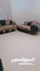  14 كورنر مرتب لون بني وبيج قماش خيش مرتب