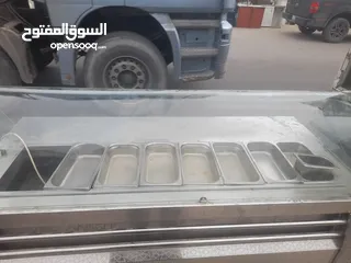  6 ثلاجة عرض تبريد سلطات 8 أحواض