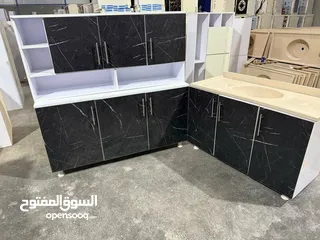  12 كاونترات خشب mdf قياس مترونص مع ملحق وسنك