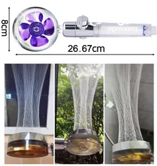  8 دش المروحة مع فلتر دوش حمام تقويه الماء و تنقيتها من الشوائب يقوي ضغط الماء