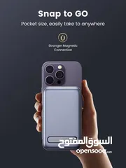 2 باور بانك يوجرين UGREEN POWER BANK  شحن لاسلكي مغناطيسي سريع مع حامل قابل للطي