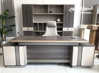  9 مكتب اداري مميز 140*70 تفصيل خشب لامينت مستورد مكفول بسعر المصنع موديلات فخمه مميزة بأقل الاسعار