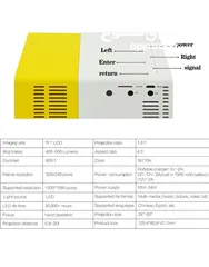  2 جهاز عرض سينمائي داتا شو  YG300  المميزات:    - جهاز عرض صغير  - قوية الانارة   - نوع الضوء الساقط