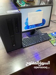  1 PC HP Core i7-4456 كامل مكمل مع شاشة و كيبورد و ماوس ويرليس جداد