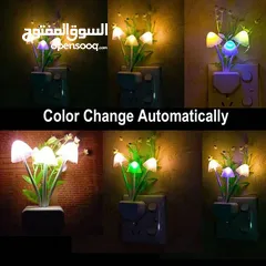  2 ( مصباح ) جداري مضيء LED بمستشعر حساس على شكل زهره