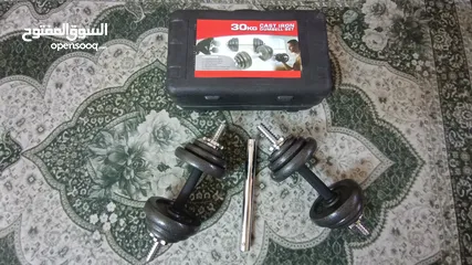  2 دمبل 30 كيلو شبه جديد