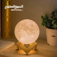  6 مجسم القمر المضيء moon light مع ريموت ديكور اضائه منظر يضئ الوان القمر اجمل هديه هدايا قمر اضائه