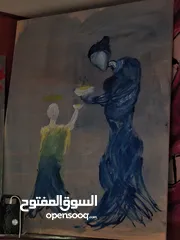  1 لوحه فنيه على لوح خشبي