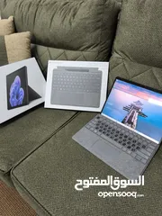  1 Microsoft Surface pro 9 i7-12th gen جديد تماما مع كيبورد وقلم بسعر مغري