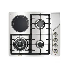 8 طباخ غاز وكهربا StarLux لون اسودطباخ غاز وكهربا StarLux لون سلفر .