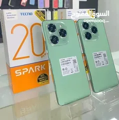  9 مشغل ايام Spark 20 pro رام 16 ورام 21 جيجا 256 أغراضة والكرتونه الأصلية مكفول متوفر توصيل والوان