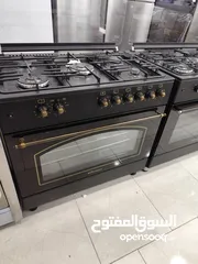  2 عرض نااار على فرن كونتي مفاتيح نحاس 90 سم اسود فل سيفتي كامل مع مراوح