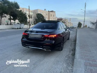  10 مرسيدس E200 موديل 2018 بانوراما AMG كيت بودي محوله 2022 لون أسود فل كامل