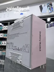  5 Samsung Buds 3 New سماعات  سامسونج الاصلية بودز 3 جديدة مسكرة متوفرة باللونين الأبيض و الاسود.