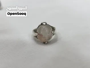  4 خاتم در نجفي دموي، صياغة ثقيلة، 10 غرام فضه  مقاس 13.5