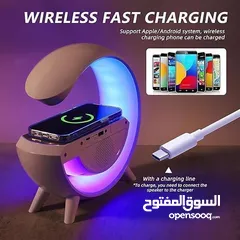  3 LED Wireless Charging Speaker, FM Radio, Alarm Clock, Wireless Charging, Bluetooth Speaker