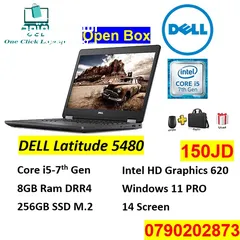  7 بأفضل سعر بالأردن Dell Latitude 5480 Core i5 7th 8GB RAM 256GB SSD M.2 14 SCREEN