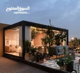  13 مظلات زجاجيه مظلات جلسات