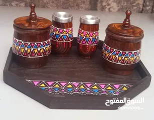  1 طقم متة خشب