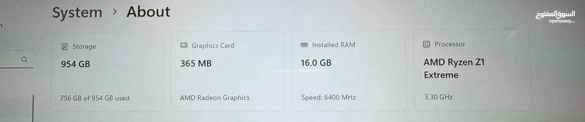  8 Rog ally z1 extreme 1tb storage 16gb ram