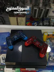  4 PS4 fat  بلايستيشن فور فات وكاله نظيف مش مفتوح مع ايدتين كوبي ون جداد قابل للتفاوض بشيء بسيط
