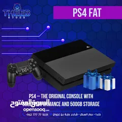 4 جميع أجهزة بلايستيشن متوفر ب افضل الاسعار وب افضل كفاله عند theeb store خليك مرتاح