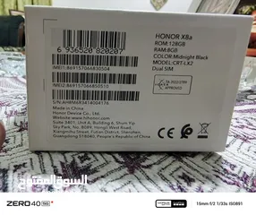  4 موبايل honor x8a للبيع شبه وكالة استخدام بسيط جداً