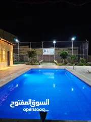  2 مزرعة وشالية جو هيلز جرش استمتع بأجمل الأوقات مع الأهل والأصحاب في شالية جو هيلز  الموقع : جرش ،