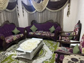  1 طقم كنب 9 مقاعد وطاولة سفرة زان للبيع