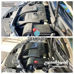  4 تنظيف ماكينة السيارة بالبخار engine steam cleaning